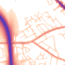 Daytime road noise heatmap for SK8 6BP