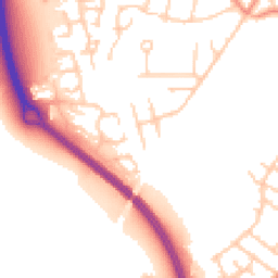 Daytime road noise heatmap for SK8 6JG