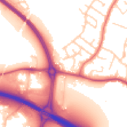 Daytime road noise heatmap for SK8 6PP