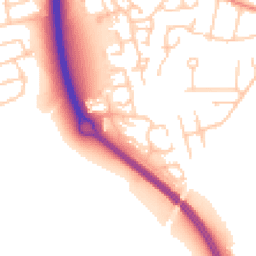 Daytime road noise heatmap for SK8 6RR