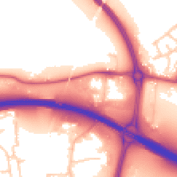 Daytime road noise heatmap for SK8 6RX