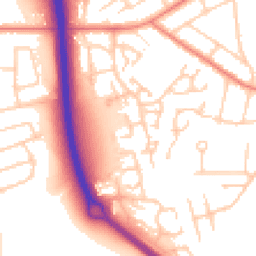 Daytime road noise heatmap for SK8 6SS