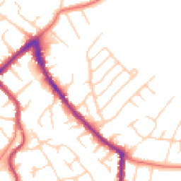 Daytime road noise heatmap for SK8 7BD
