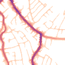 Daytime road noise heatmap for SK8 7BW