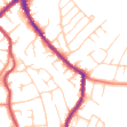 Daytime road noise heatmap for SK8 7BZ