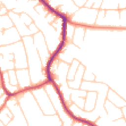 Daytime road noise heatmap for SK8 7DS
