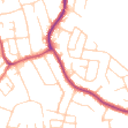 Daytime road noise heatmap for SK8 7EW