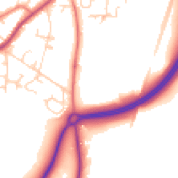 Daytime road noise heatmap for SK9 1AT