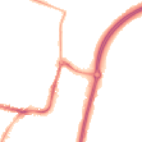Night-time road noise heatmap for SK9 1BN