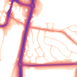 Daytime road noise heatmap for SK9 1DD