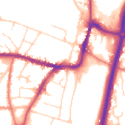 Daytime road noise heatmap for SK9 1DT