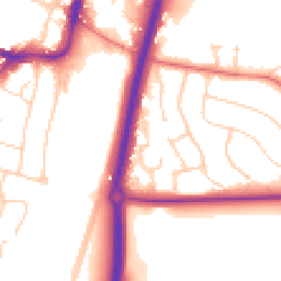Daytime road noise heatmap for SK9 1EH