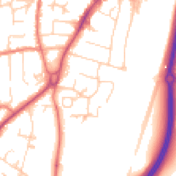 Daytime road noise heatmap for SK9 1LR