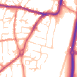 Daytime road noise heatmap for SK9 1LU