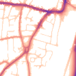 Daytime road noise heatmap for SK9 1LX
