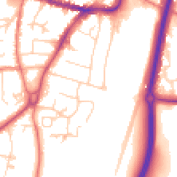 Daytime road noise heatmap for SK9 1LY