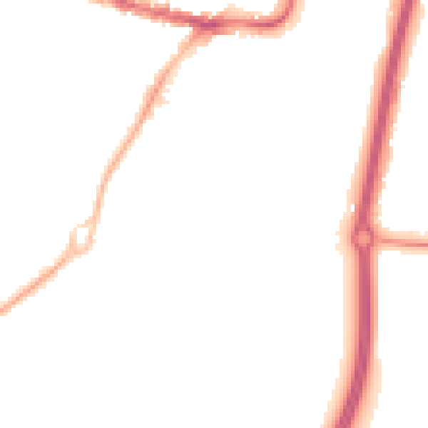 Night-time road noise heatmap for SK9 1LY