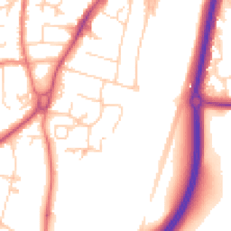 Daytime road noise heatmap for SK9 1NH