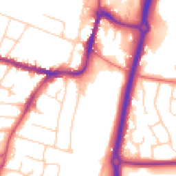 Daytime road noise heatmap for SK9 1NS