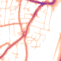 Daytime road noise heatmap for SK9 1PW
