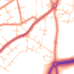 Daytime road noise heatmap for SK9 1QJ