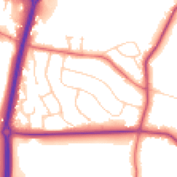 Daytime road noise heatmap for SK9 2AD