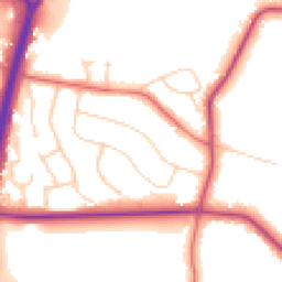 Daytime road noise heatmap for SK9 2AE
