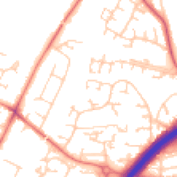 Daytime road noise heatmap for SK9 2HG