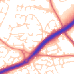 Daytime road noise heatmap for SK9 2HN