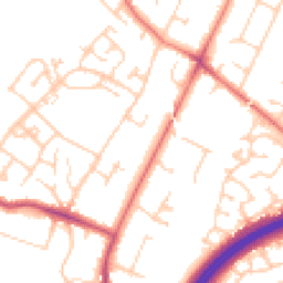 Daytime road noise heatmap for SK9 2JH