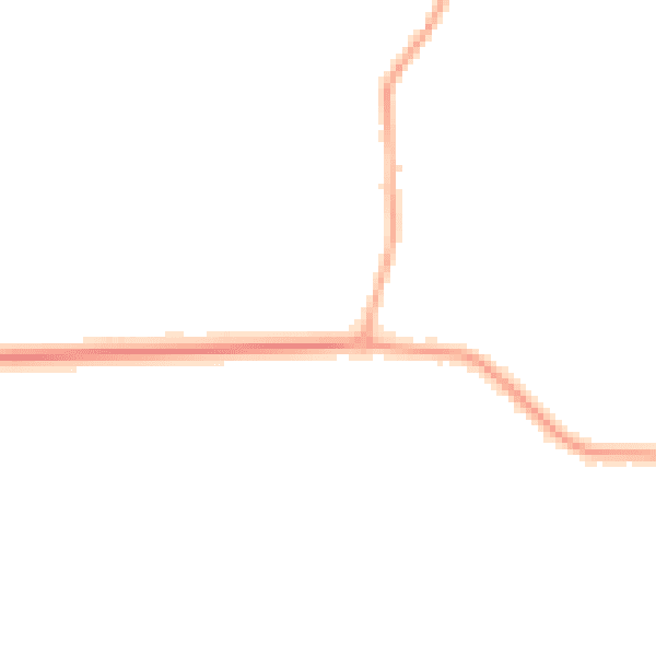 Night-time road noise heatmap for SK9 2NB