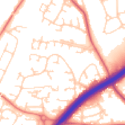 Daytime road noise heatmap for SK9 2PJ
