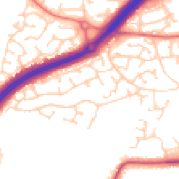 Daytime road noise heatmap for SK9 2RB