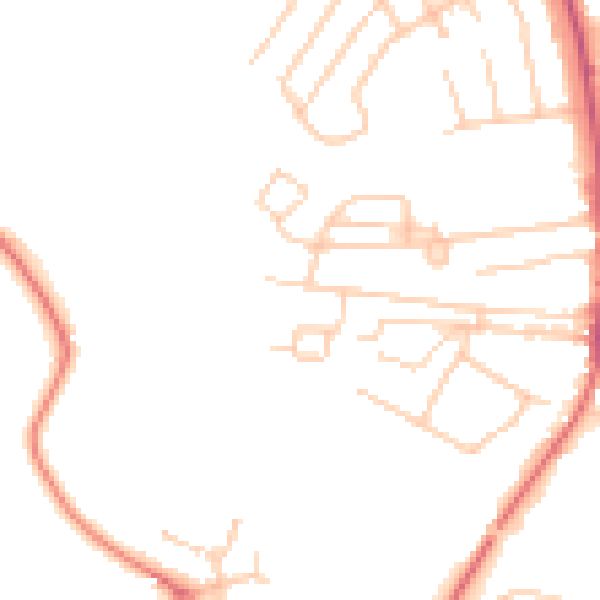 Daytime road noise heatmap for SK9 3DZ