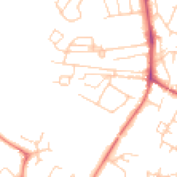 Daytime road noise heatmap for SK9 3EQ