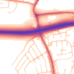 Daytime road noise heatmap for SK9 3NB
