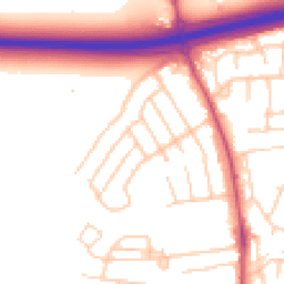 Daytime road noise heatmap for SK9 3NW