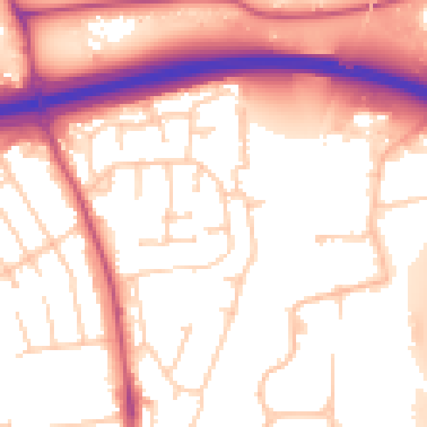 Daytime road noise heatmap for SK9 3QU