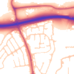 Daytime road noise heatmap for SK9 3RY