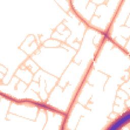 Daytime road noise heatmap for SK9 4BH
