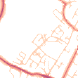 Daytime road noise heatmap for SK9 4DT