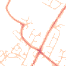 Daytime road noise heatmap for SK9 4EP