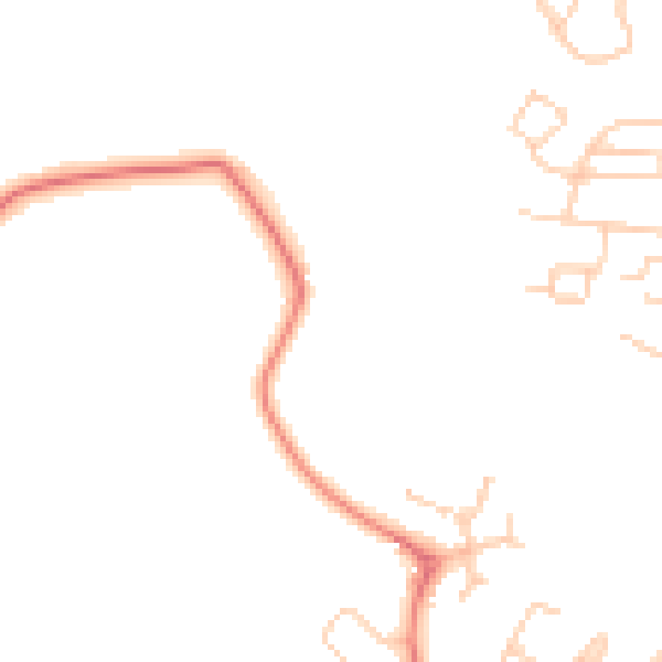 Daytime road noise heatmap for SK9 4HB