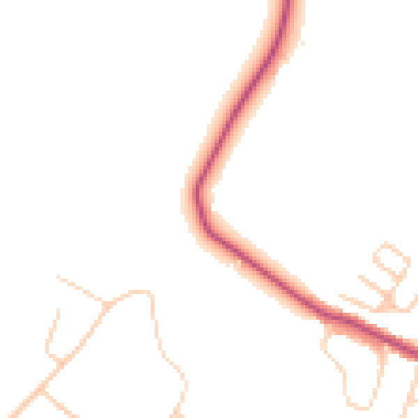 Daytime road noise heatmap for SK9 4HW