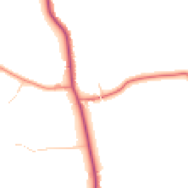 Daytime road noise heatmap for SK9 4JW