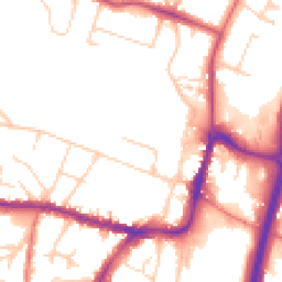 Daytime road noise heatmap for SK9 5DE