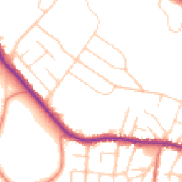 Daytime road noise heatmap for SK9 5DY