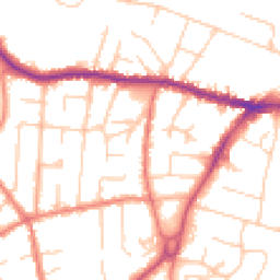 Daytime road noise heatmap for SK9 5EP