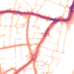 Daytime road noise heatmap for SK9 5HT