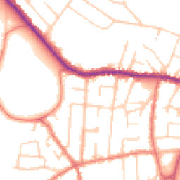 Daytime road noise heatmap for SK9 5JU